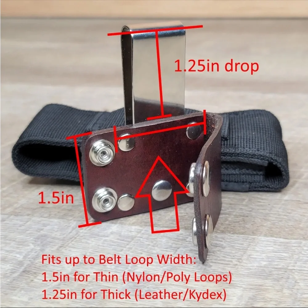 Belt Clip Adapter tool sheath accessory Multi-Tool or knife Pouch Case - Picture 5 of 17